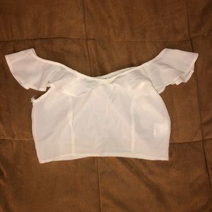 Over the Shoulder Crop Top